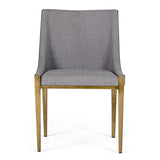Fairview Modern Grey & Brass Dining Chair