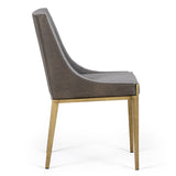 Fairview Modern Grey & Brass Dining Chair