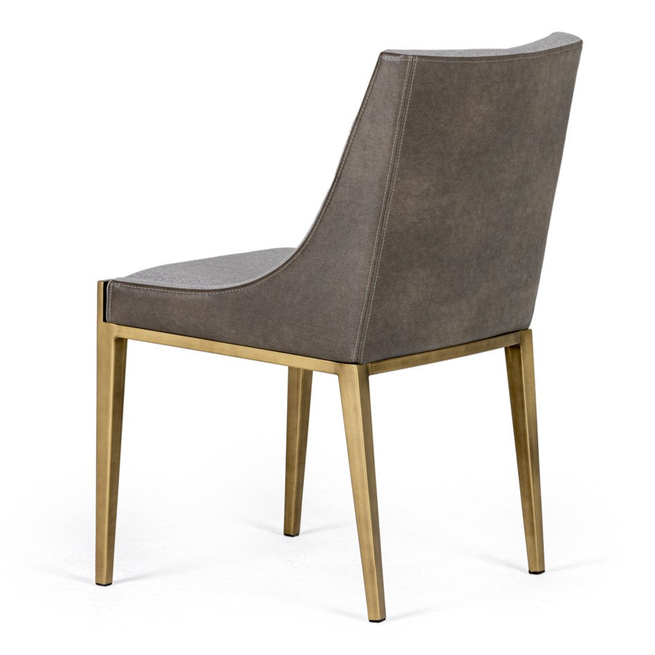 Fairview Modern Grey & Brass Dining Chair