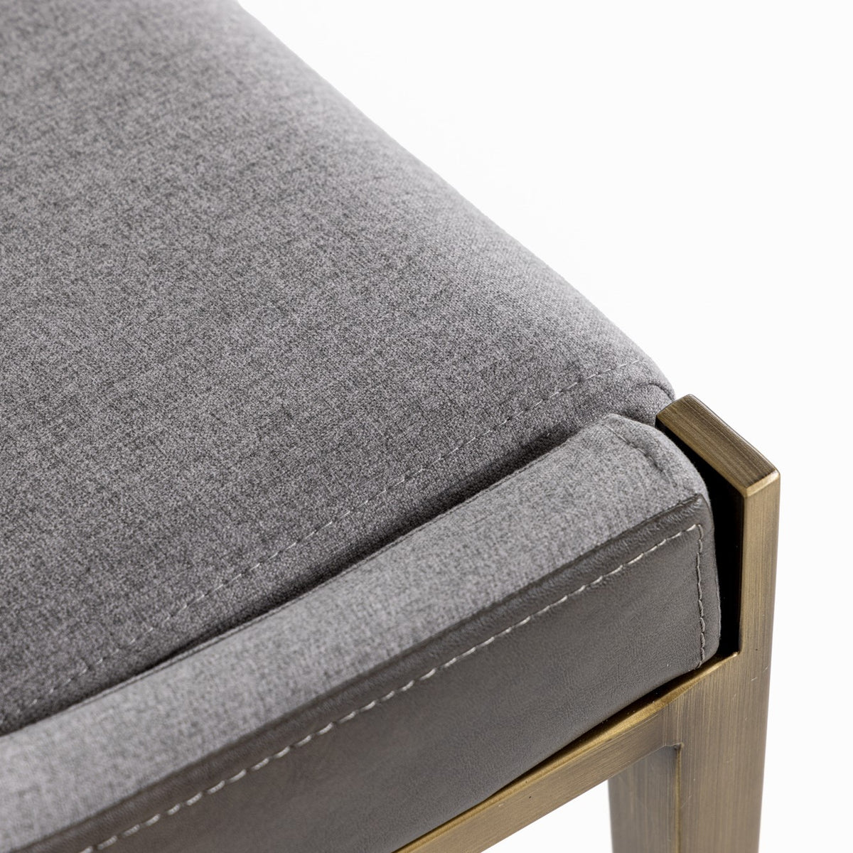 Fairview Modern Grey & Brass Dining Chair