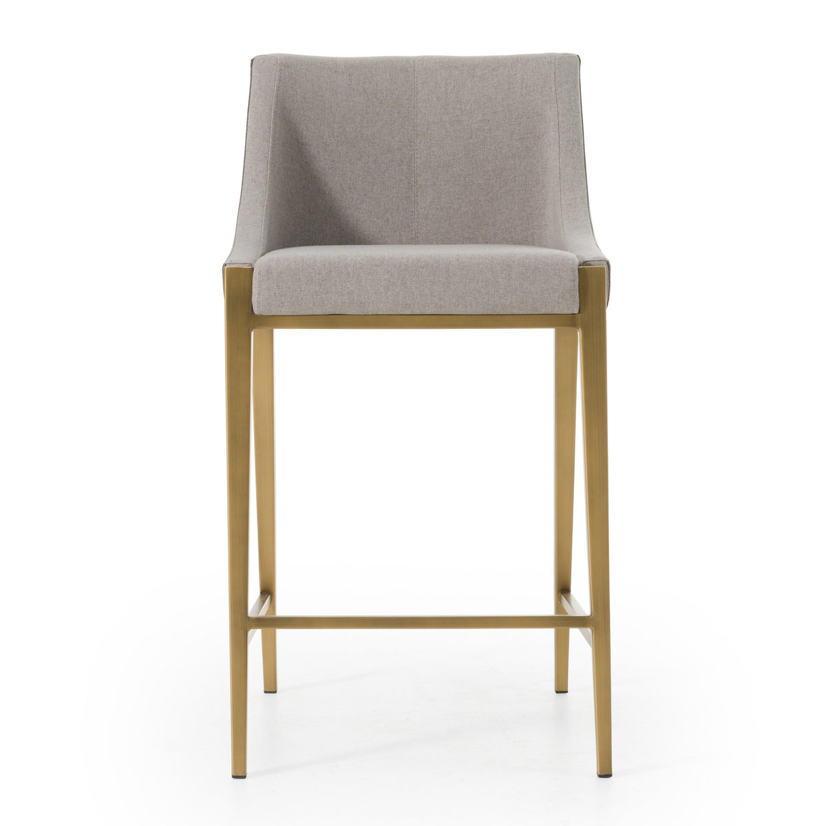 Mielcasa | Grey Modrest Fairview Contemporary Grey and Brass Counter Stool | SKU VGGA-6947CH-C-GRY-CS | MPN: 79756 | Free Delivery & Free Return
