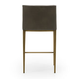 Fairview Contemporary Grey + Brass Counter Stool
