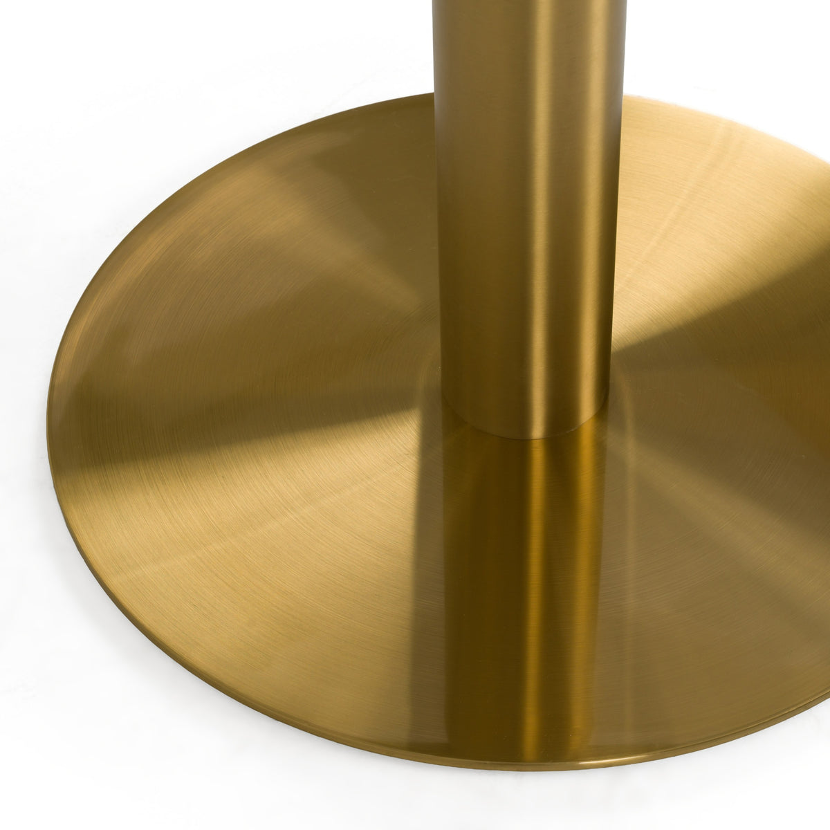 Fairway Glam White Marble and Brushed Gold Tall End Table
