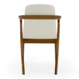 Falcon Mid-Century Walnut and Cream Dining Chair