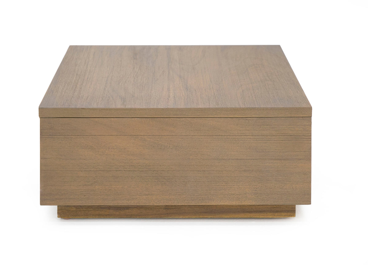 Fantasia Contemporary Walnut & Grey Bed with Two Nightstands