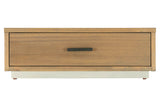 Eastern King Fantasia Contemporary Walnut & Grey Bed with Two Nightstands