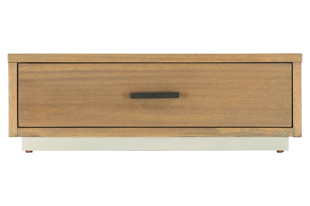 Eastern King Fantasia Contemporary Walnut & Grey Bed with Two Nightstands