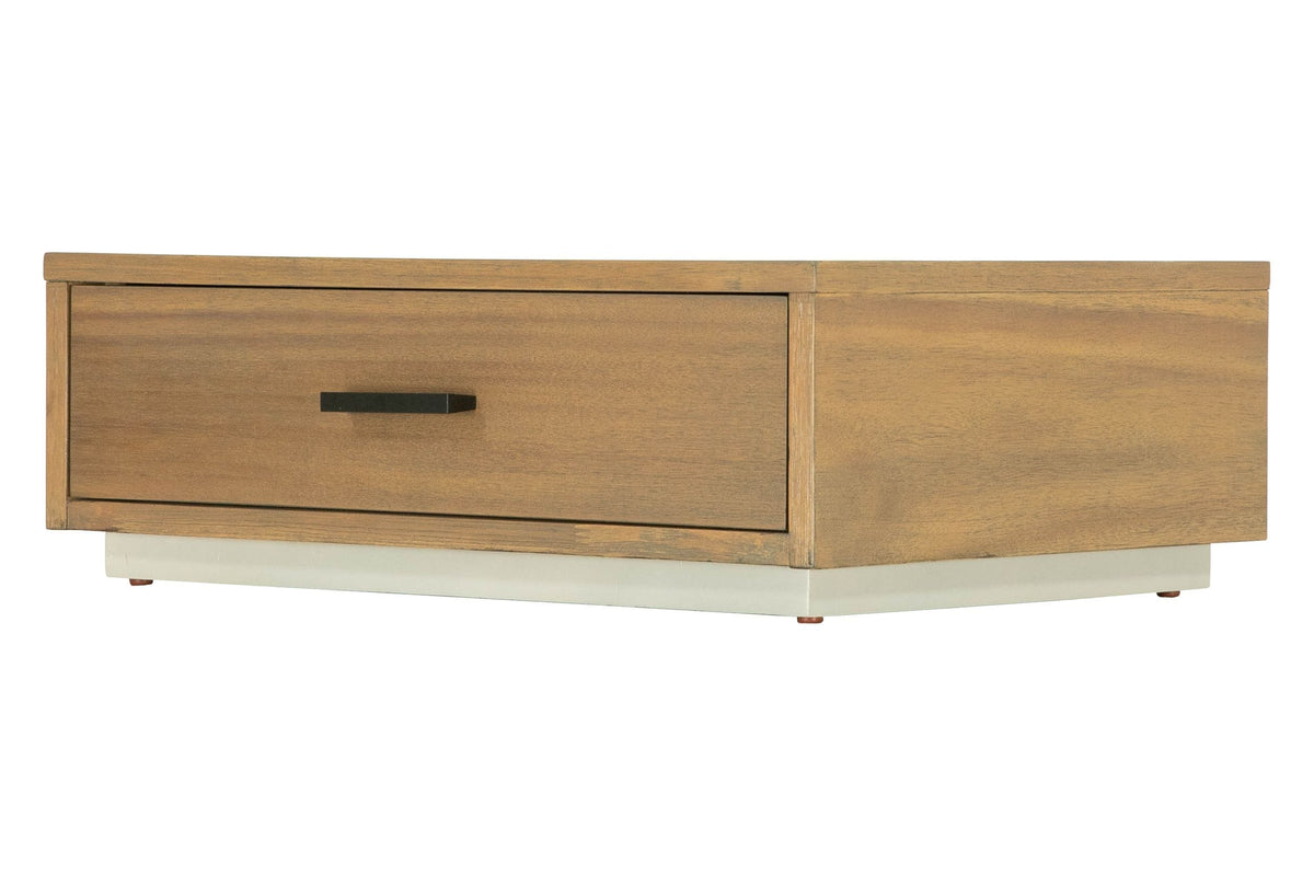 Eastern King Fantasia Contemporary Walnut & Grey Bed with Two Nightstands