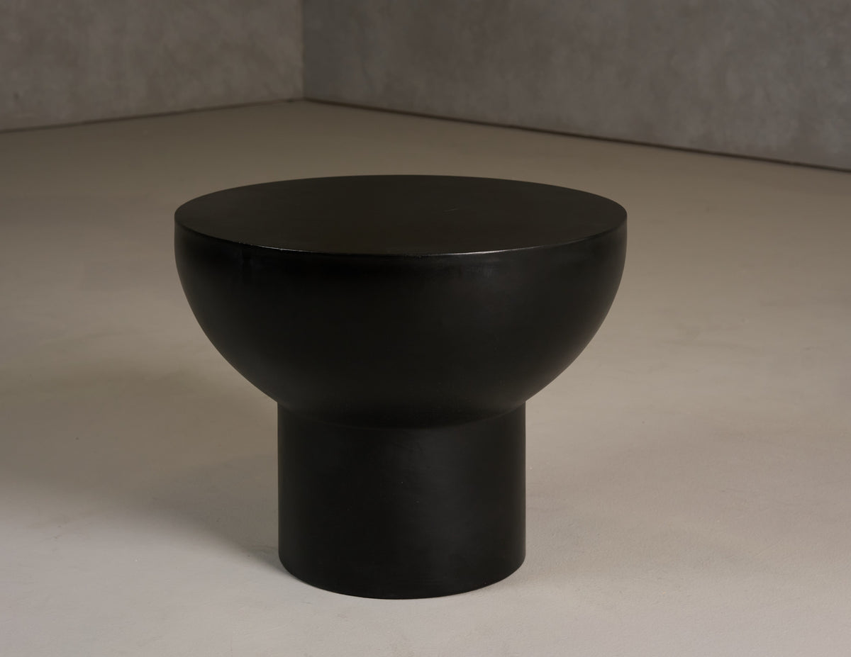 Fate Modern Black Concrete End Table