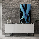 Fauna Modern White High Gloss & Stainless Steel Buffet