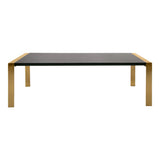 Fauna Modern Wenge and Brass Dining Table
