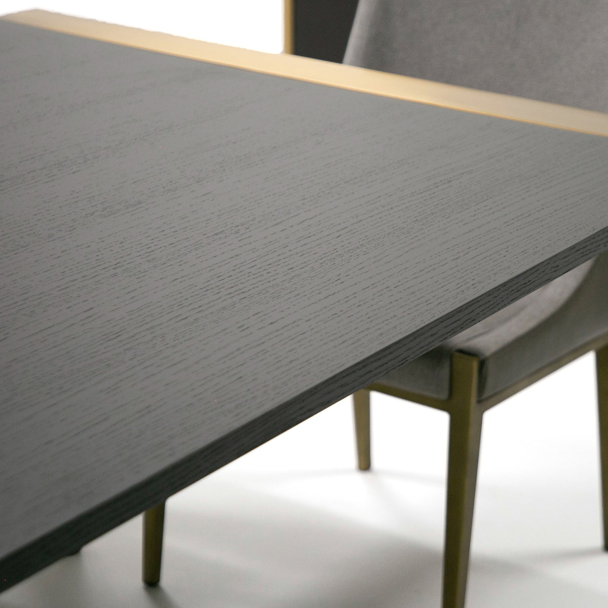 Fauna Modern Wenge and Brass Dining Table