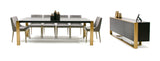 Fauna Modern Wenge and Brass Dining Table