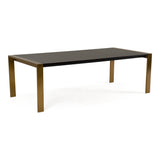Fauna Modern Wenge and Brass Dining Table