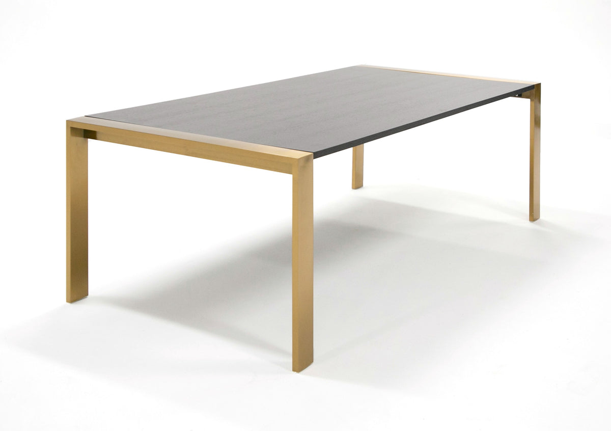 Fauna Modern Wenge and Brass Dining Table