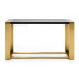 Fauna Modern Wenge and Brass Console Table