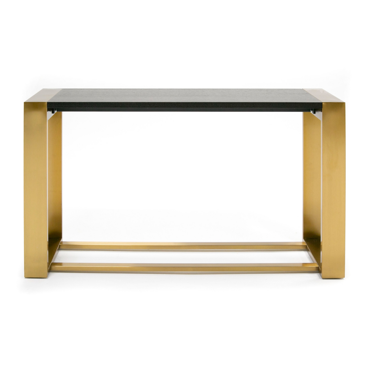 Fauna Modern Wenge and Brass Console Table