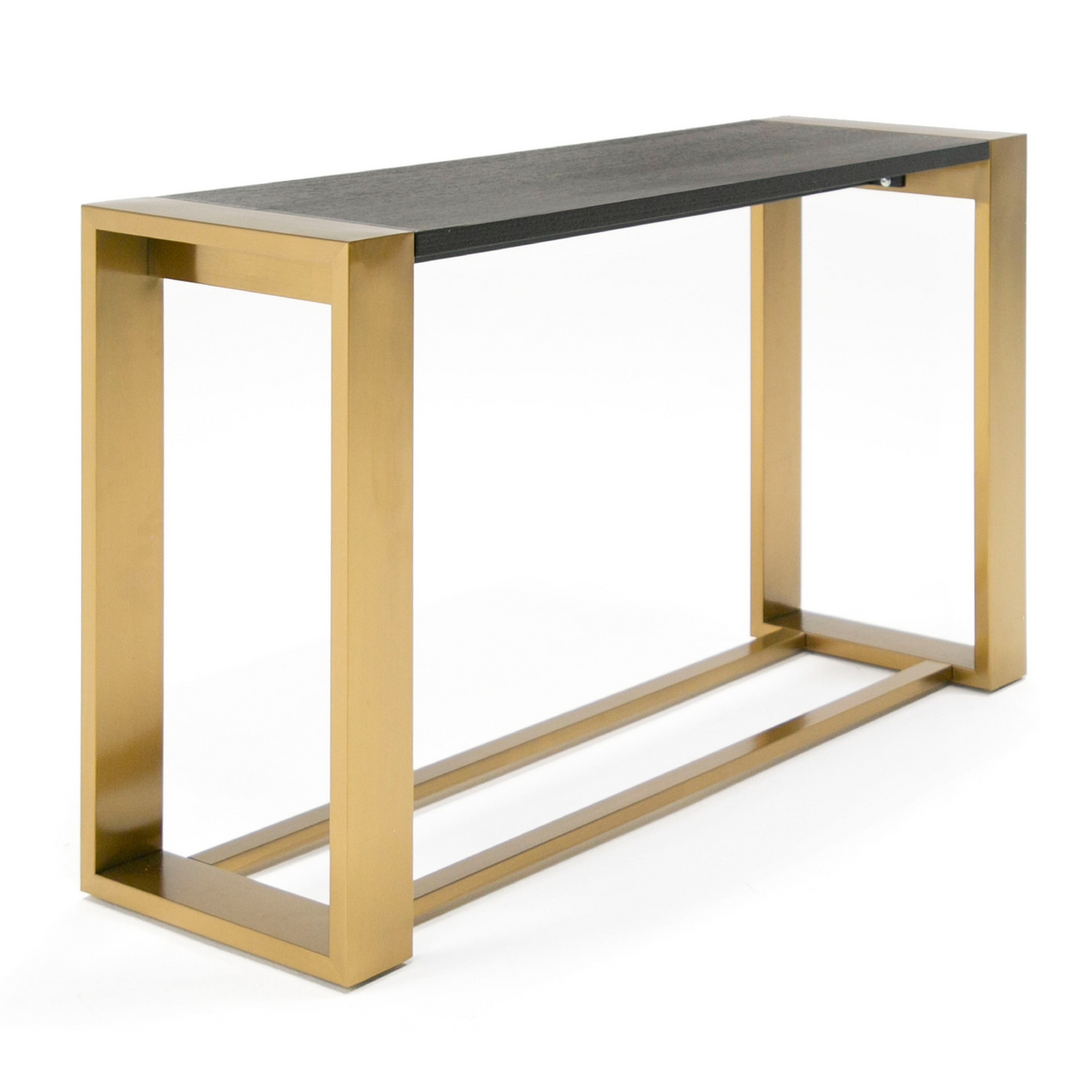 Fauna Modern Wenge and Brass Console Table