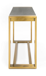 Fauna Modern Wenge and Brass Console Table