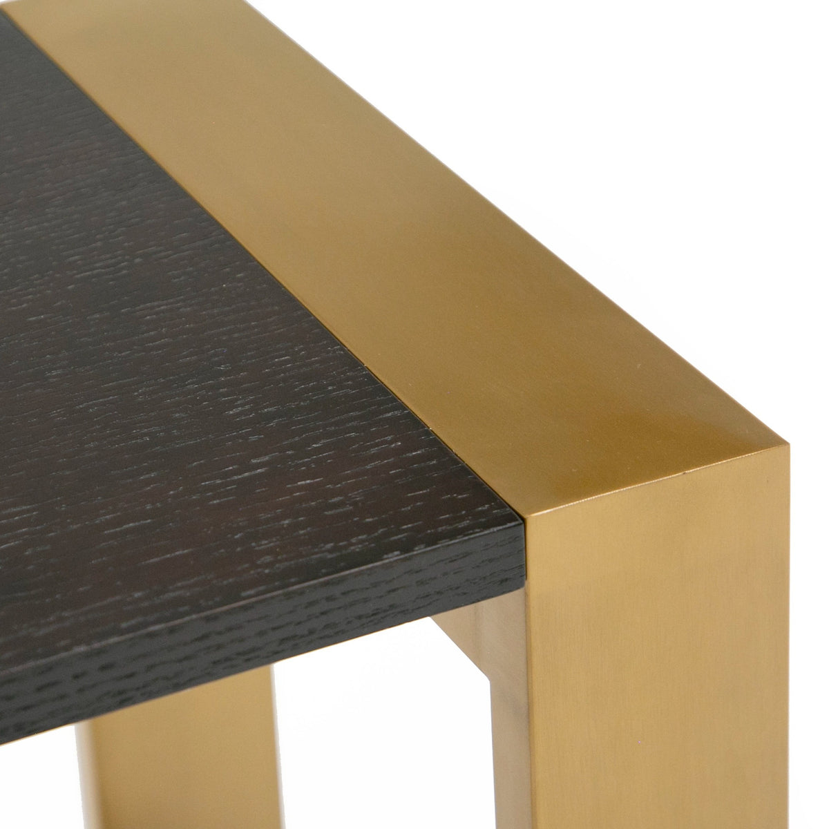 Fauna Modern Wenge and Brass Console Table