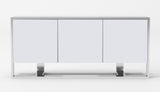 Fauna Modern White High Gloss & Stainless Steel Buffet
