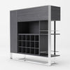 Fauna Elm Grey & Stainless Steel Wine Cabinet