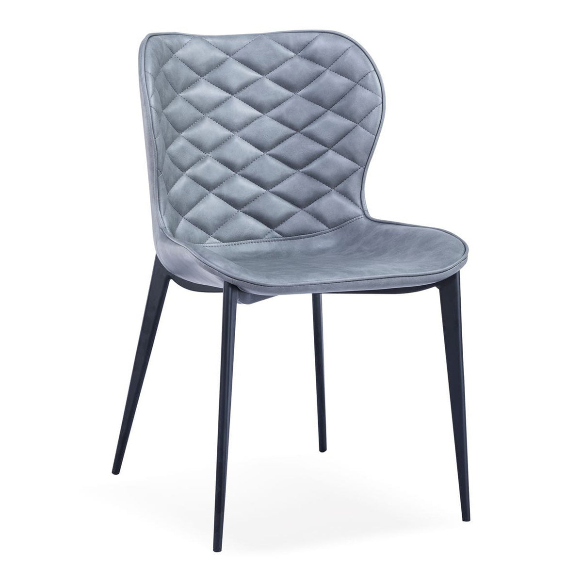 Felicia Modern Grey & Black Dining Chair (Set of 2)
