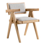 Fern Modern Natural and Beige Dining Chair Set of 2