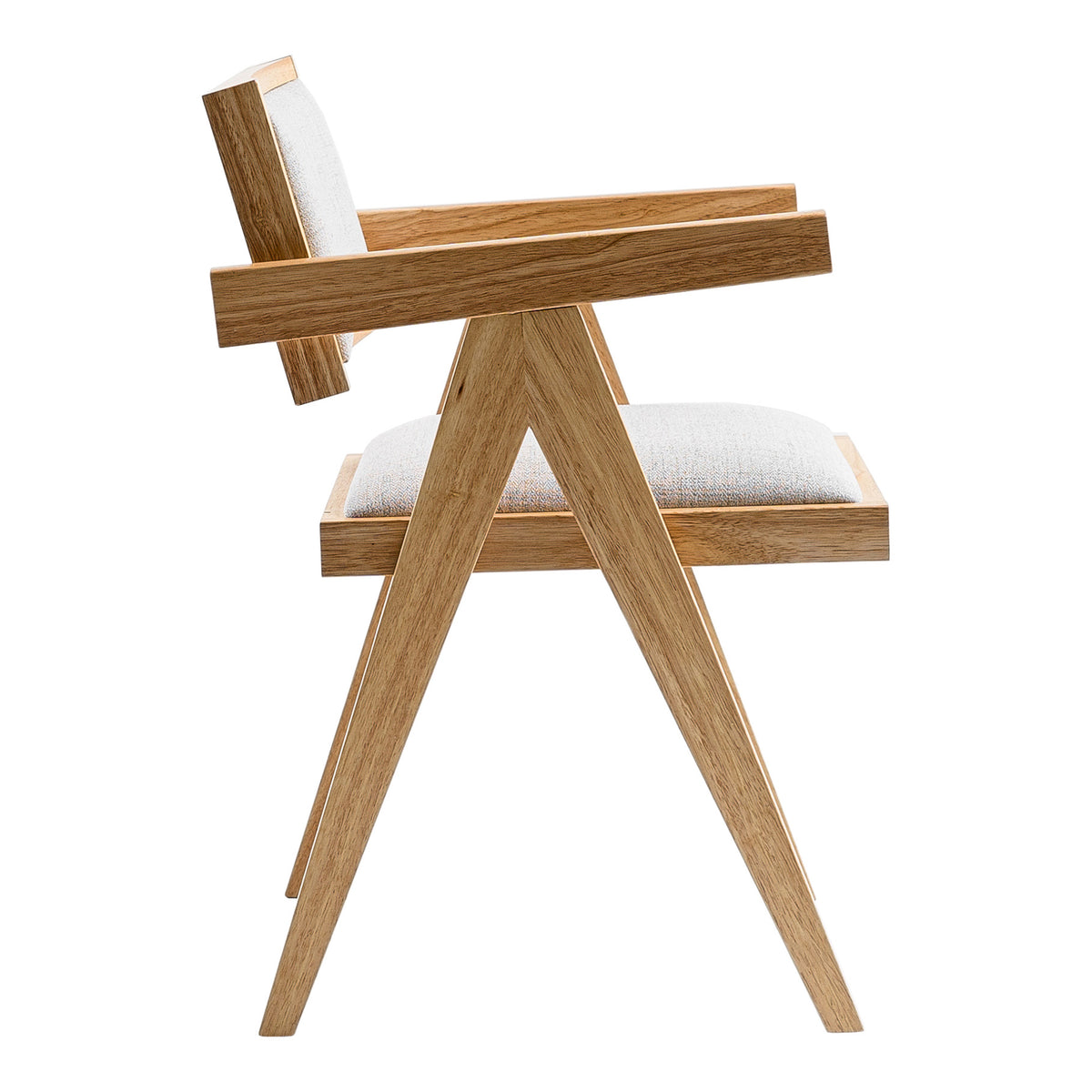 Fern Modern Natural and Beige Dining Chair Set of 2