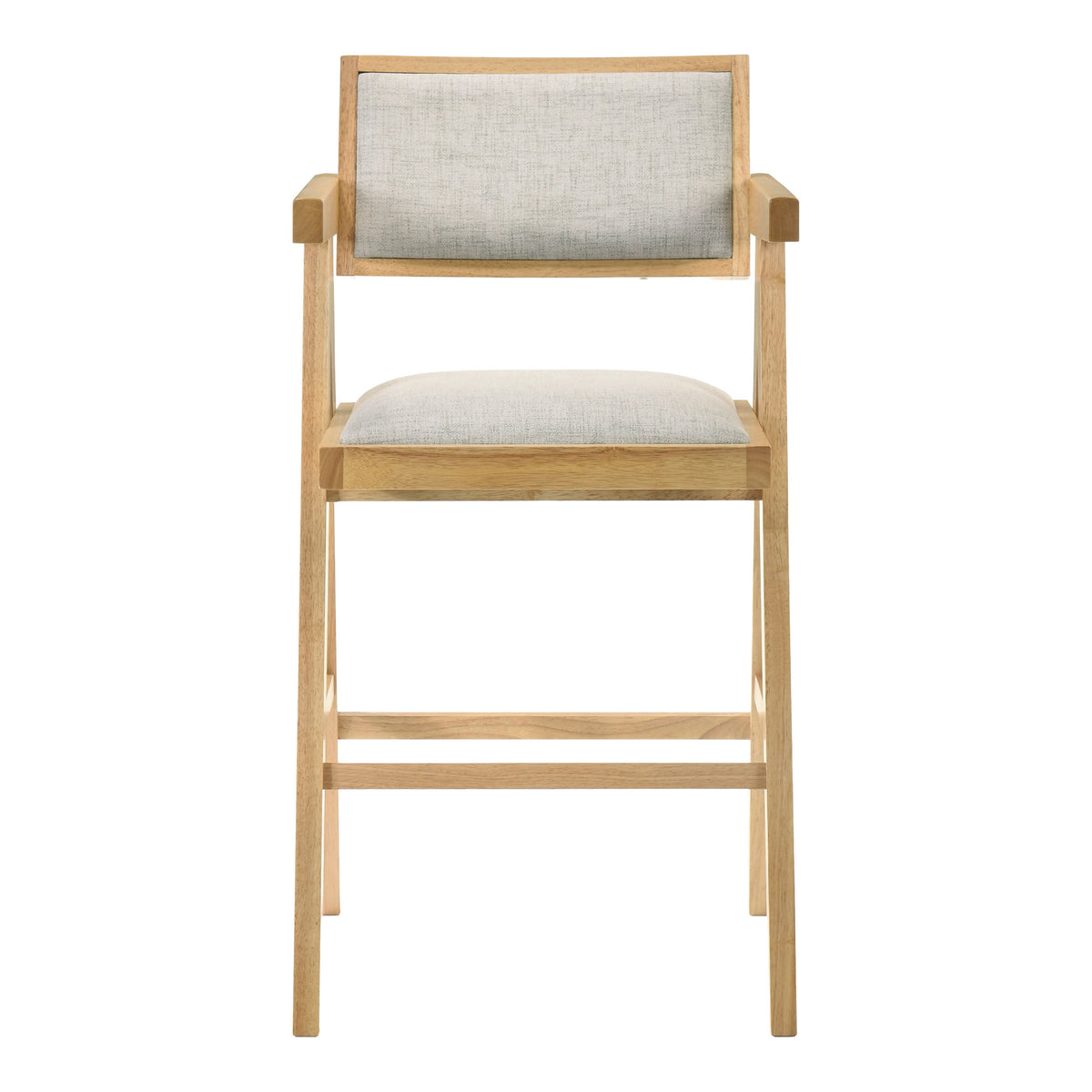 Fern Modern Natural and Beige Counter Stool Set of 2