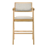 Fern Modern Natural and Beige Counter Stool Set of 2