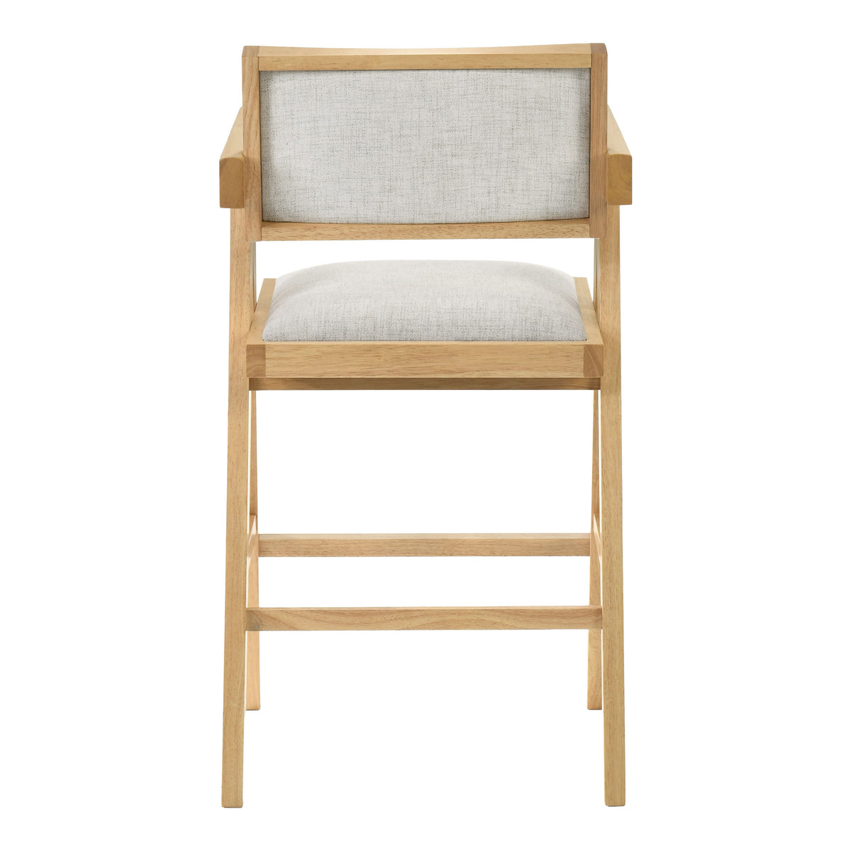 Fern Modern Natural and Beige Counter Stool Set of 2