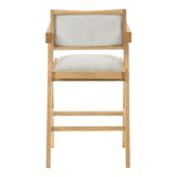 Fern Modern Natural and Beige Counter Stool Set of 2