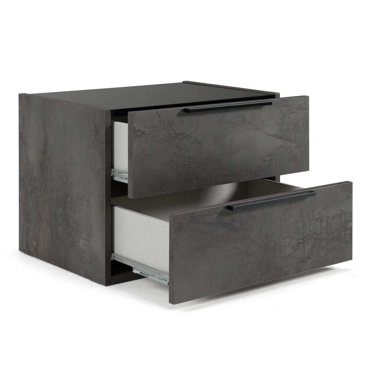 Ferrara Modern Volcano Oxide Grey Nightstand