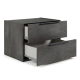 Ferrara Modern Volcano Oxide Grey Nightstand
