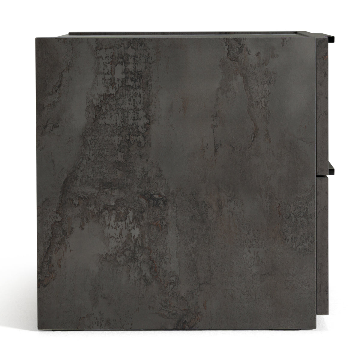 Ferrara Modern Volcano Oxide Grey Nightstand