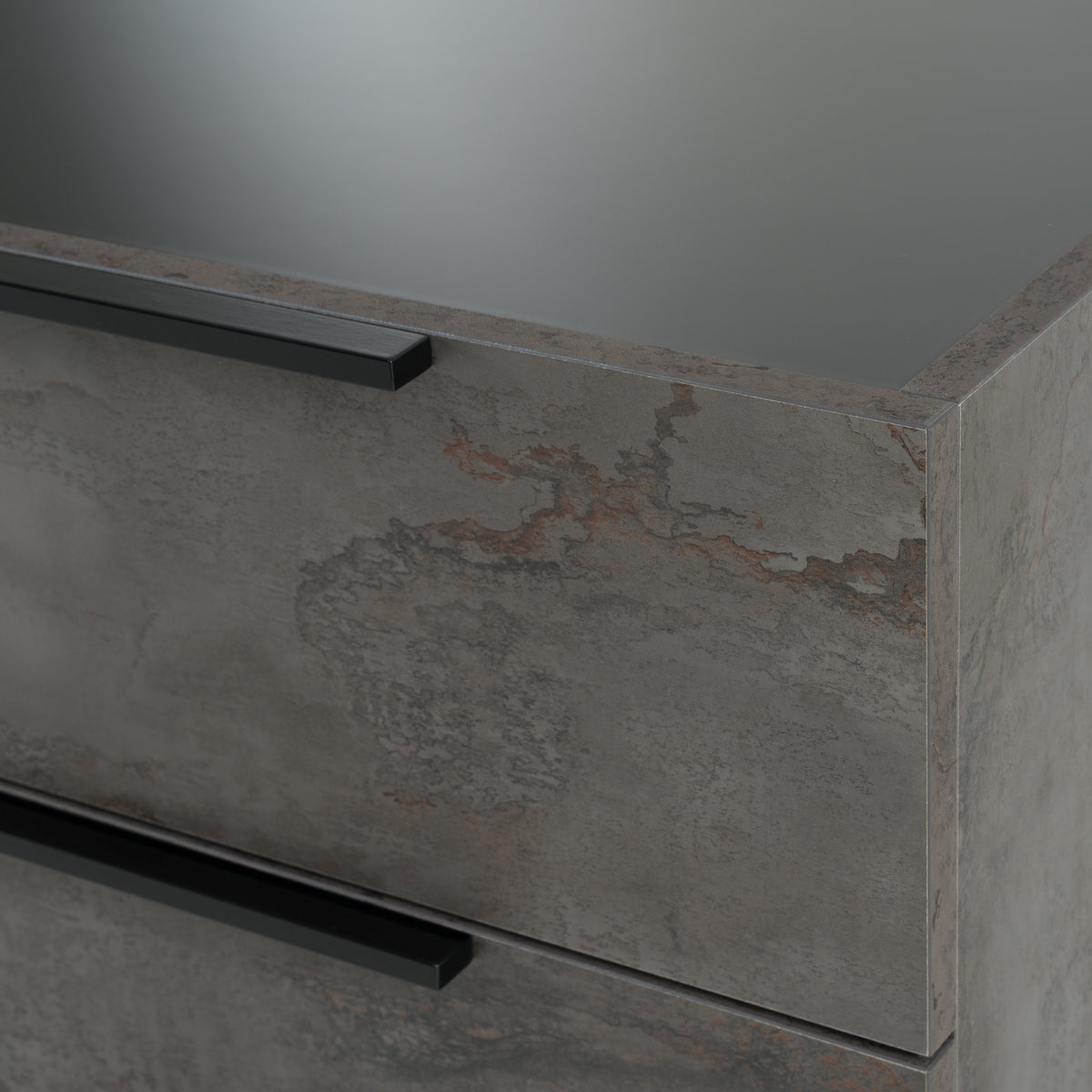Ferrara Modern Volcano Oxide Grey Bedroom Set