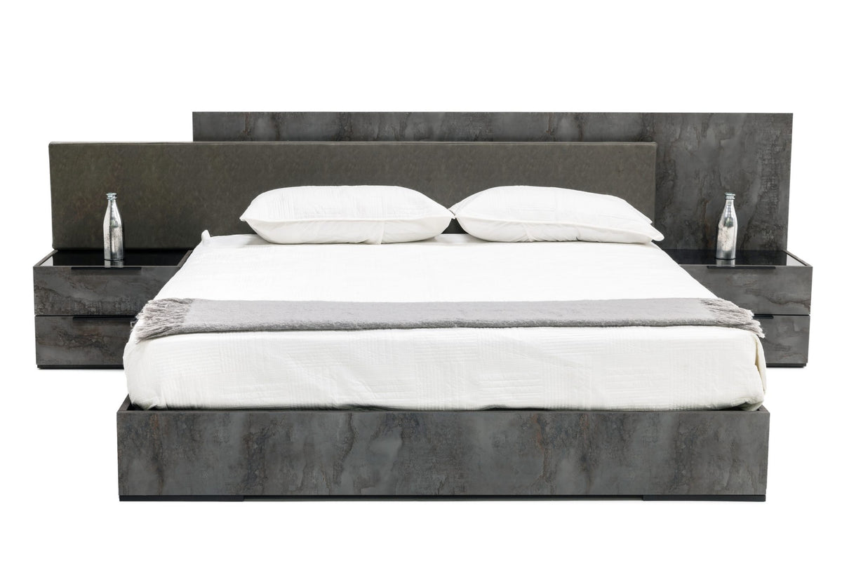 Ferrara Modern Volcano Oxide Grey 4-Piece Bedroom Set