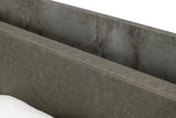 Ferrara California King Modern Volcano Oxide Grey Bed with Nightstands