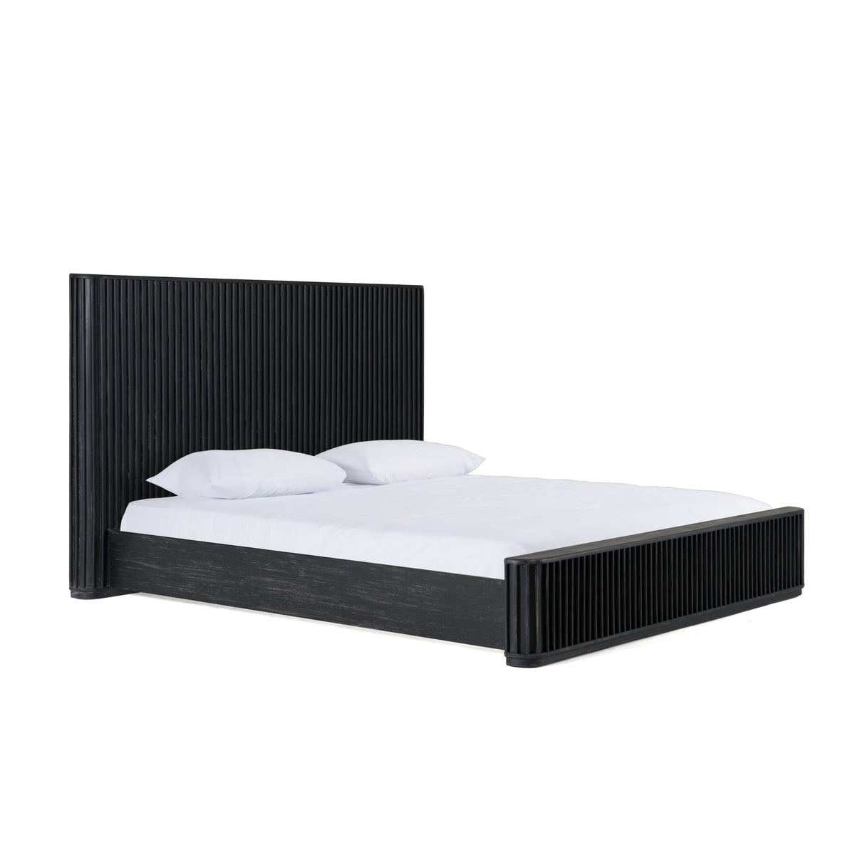 Fields Modern Black Acacia Bed