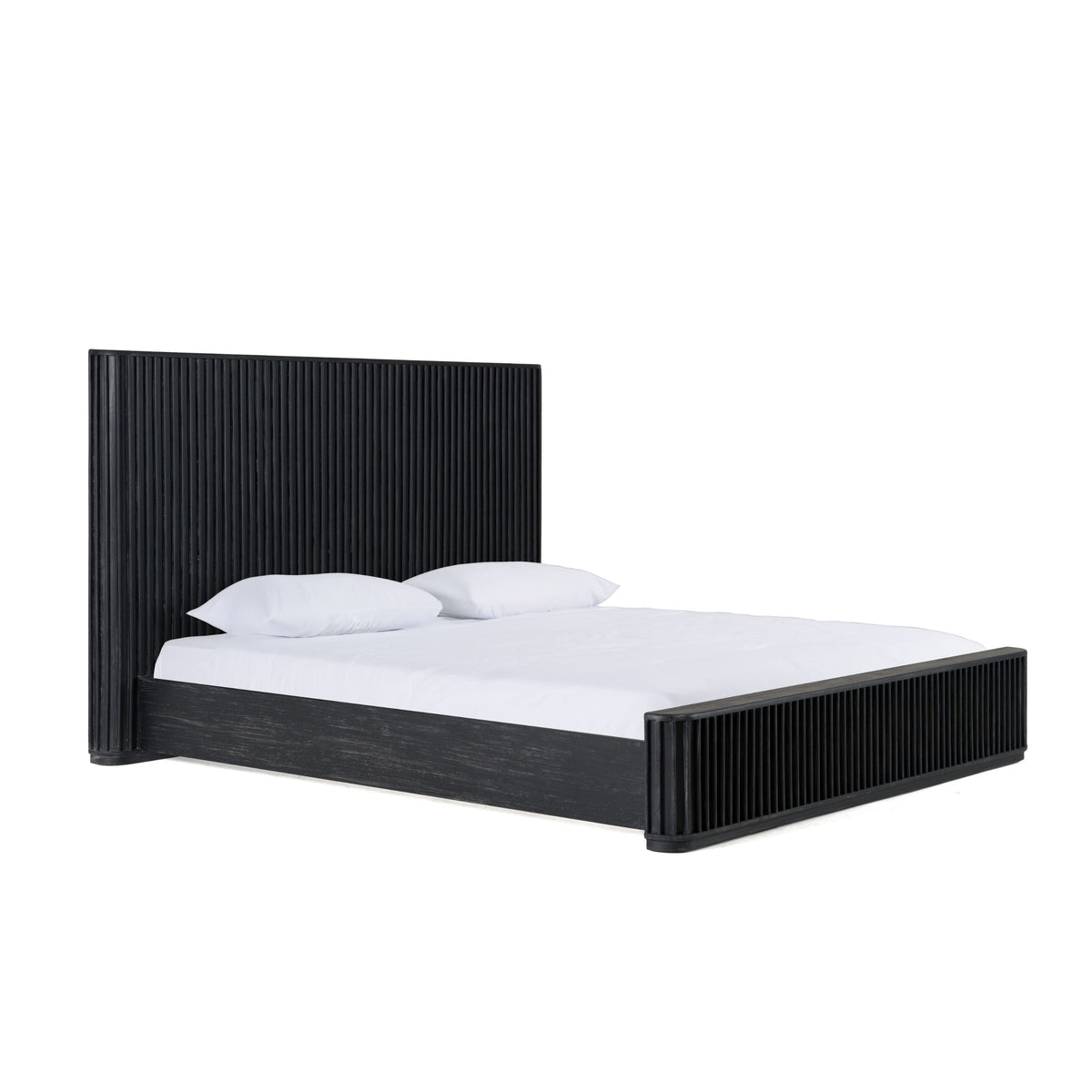 Fields Modern Black Acacia Bedroom Set