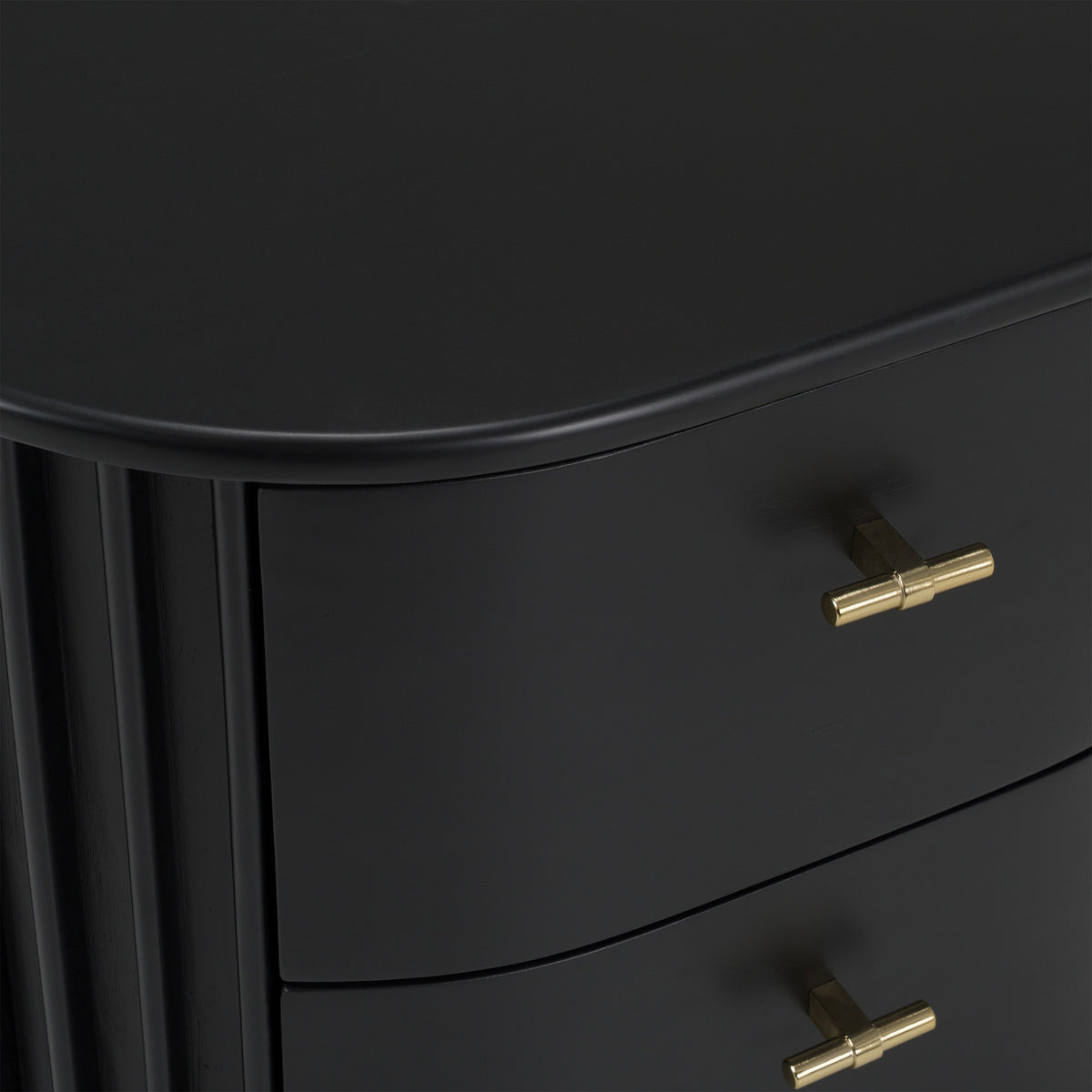 Fields Modern Black Acacia Bedroom Set