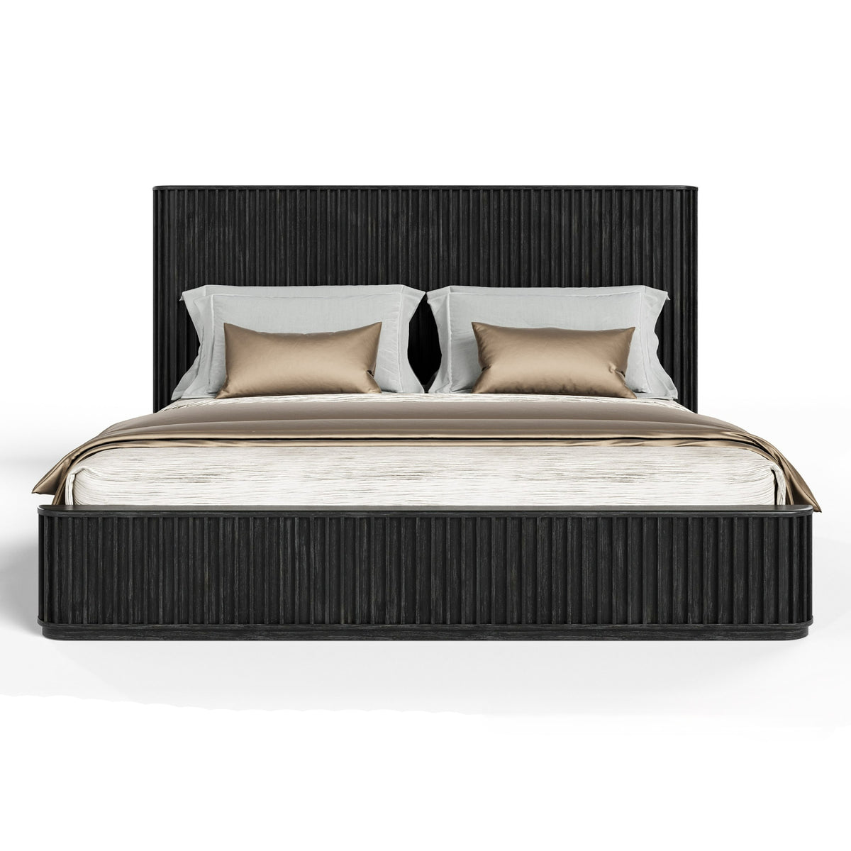 Fields Modern Black Acacia Bed
