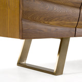 Finley Mid-Century Walnut & Gold Buffet