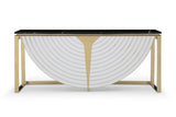 Flavio Gold + Marble Console Table