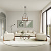 Lassen Modern Glass & Walnut Coffee Table