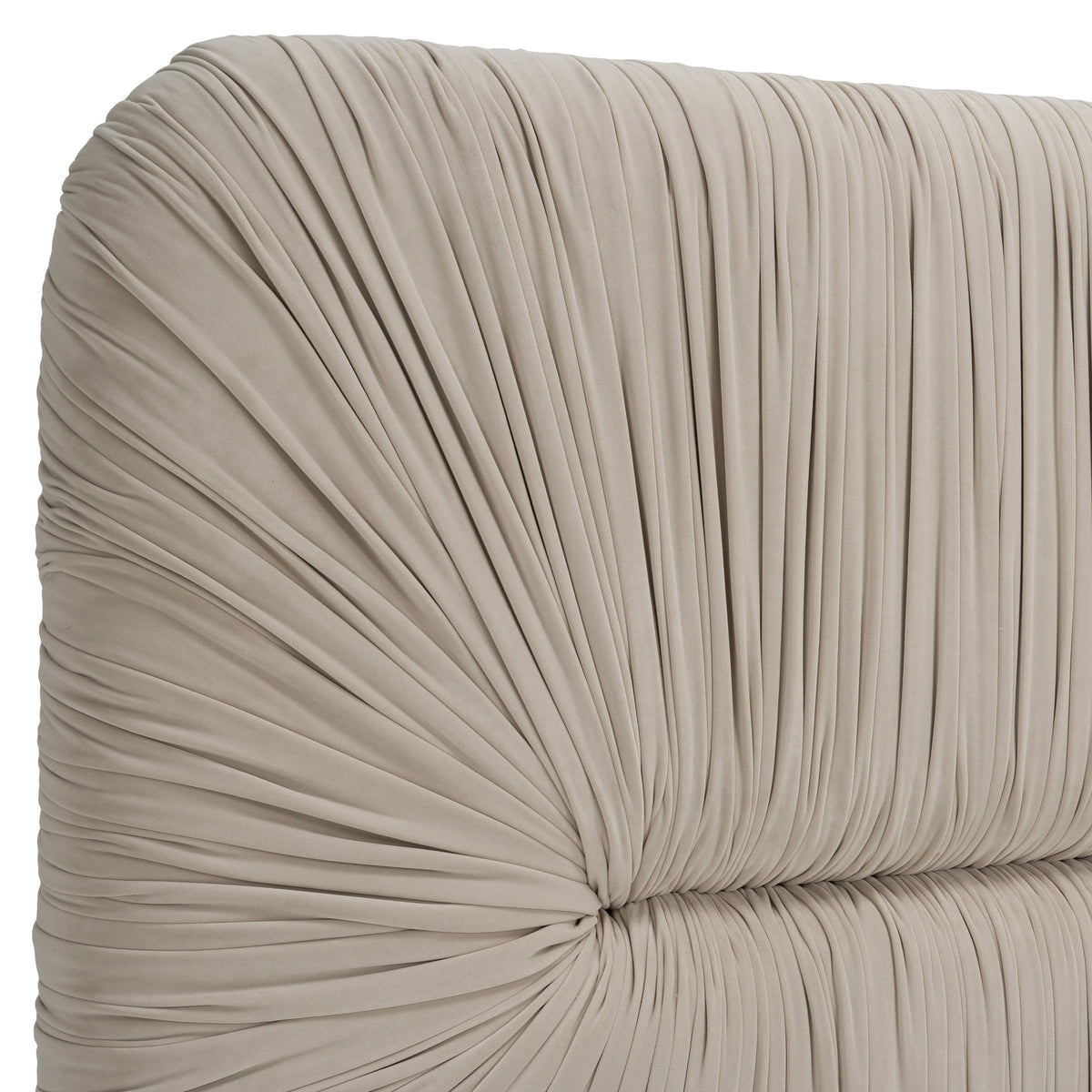 Florence Modern Beige Velvet + Leatherette Bedroom Set