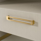Florence Modern Beige Velvet + Leatherette Bedroom Set