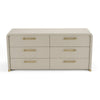 Florence Modern Beige Leatherette + Gold Dresser
