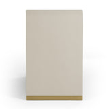 Florence Modern Beige Leatherette + Gold Dresser